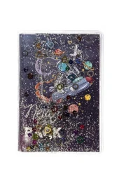 Şirin Astronot Desenli Renkli Simli Sulu Defter Mls-317 - 4