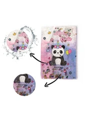 Sevimli Panda Desenli Renkli Simli Sulu Defter Mls-319 - 4