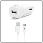 Ttec Araç Şarj Cihazı Micro Usb Kablolu Beyaz 2Cks01 - 1