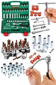 Rowermax Germany Cr-v 65 Parça 53 Lokma Takımı Otomatik Cırcırlı 1/4" 12 Parça Kombine Açık Anahtar - 6