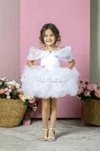 Sindirella Kostümü Kelebek Mini Beyaz - 1