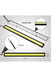 Beyaz Renk 17cm Gündüz Ledi Farı Su Geçirmez Universal Beyaz Işık Sis Farı - 2