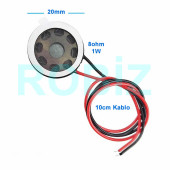 Hoparlör 1W 8ohm 20mm Yuvarlak 10cm Kablolu  Mini 2cm Speaker Ses Müzik Amfi Ürün Müze Otomobil Telefon Sesli - 1