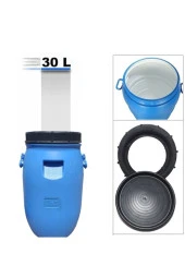 Arteous 30 Litre Lt Varil Içi Beyaz Plastik Yağ Zeytin Turşu Bidon - 1