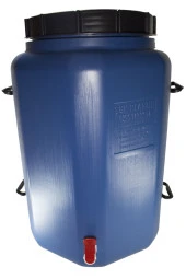 Musluklu 80 Litre Köşeli Içibeyaz Plastik Varil Zeytinyağı Bidonu - 1