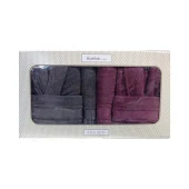 Özdilek Colourist Aile Bornoz Seti Antrasit-K.Pembe - 1