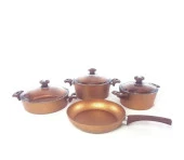 Oms 7 Parça Granit Tencere Set 3105 Bronz - 1
