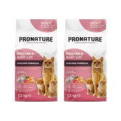 Pronature Mother & Baby Tavuk Etli Kuru Kedi Maması 1,5 Kg 2 Adet - 1