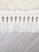 Lara Bukleli Desenli Yumuşacık Peluş Halı Salon Oturma Odası Mutfak Koridor Halısı 9401A Krem - 3