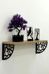 Erva Oval Raf Çatlak Desen 60cm Siyah - 1