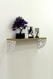 Erva Oval Raf Çatlak Desen 60cm Meşe - 1
