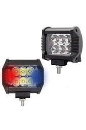 6 Led Çalışma Lambası Kırmızı Mavi Flaşlı Offroad Modlu - 1