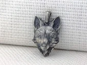 Üç Boyutlu Tilki 925 Ayar Gümüş Kolye Ucu thumbnail 4