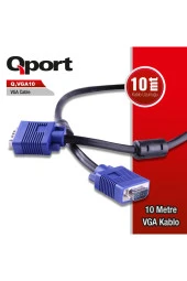 Qport  Q-vga10 10 Metre Vga Kablo - 1