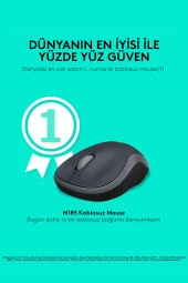 Logitech M185 Nano USB Kablosuz Mouse Gri (910-002235) - 1