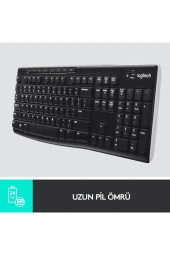 logitech K270 920-003761 Tam Boyutlu Kablosuz Türkçe Klavye - Siyah - 2