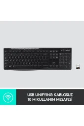 logitech  K270 920-003761 Tam Boyutlu Kablosuz Türkçe Klavye - Siyah - 3
