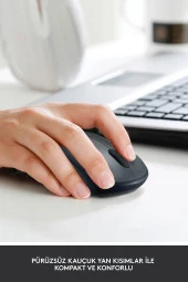 Logitech M235 Gri 910-002201 Kablosuz 1000 DPI Kompakt Mouse - Siyah - 4