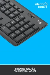 logitech  MK295 920-009804 Sessiz Kablosuz Türkçe Klavye Mouse Seti - Siyah - 1