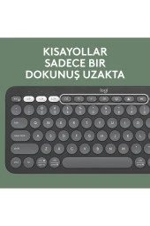 logitech Pebble Keys 2 K380s Multi-Device Bluetooth Klavye - Grafit 920-011859 - 2