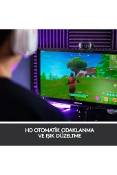 logitech  C922 Full HD 1080p Yayıncılar için Profesyonel Web Kamerası - Siyah - 2