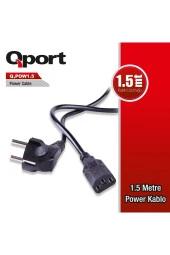 Qport  Q-POW1.5 1,5m PC Güç Kablosu - 1