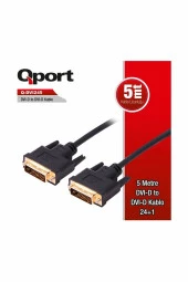 QPort Q-DVI245 DVI-D 24 + 1 5 Metre Kablo - 1