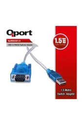 Qport  1M USB2.0 to RS2321 Port ve Paralel Porta Çevirici Q-RS2321_5 - 1