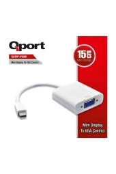 Qport  Mini Display to VGA Çevirici 15cm Q-DP-VGM - 2