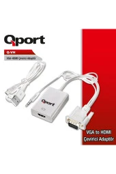 Qport  Q-vh Vga To Hdmi Çevirici +ses (Vga+, Hdmı-) - 1