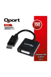 Qport  Displayport(M) To DVI(M) 24+5 Dönüştürücü Q-Dpd - 1