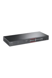 TP-LINK TL-SL1218P 16-port 10/100 Mbps + 2-port Gigabit Rackmount Switch With 16-port Poe+ - 2