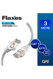 FLAXES Fnk-703g 3mt Cat7 (patch) Network Kablosu Gri - 1