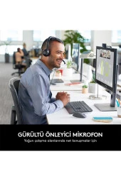 logitech  H390 Kablolu Kulak Üstü Mikrofonlu Kulaklık Dijital Stereo Ses Katlanabilir Gürültü Önleyici - 3