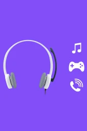 logitech H150 Kablolu Stereo Kulaklık - Beyaz - 5