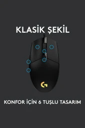 Logitech G102 LIGHTSYNC 910-005823 RGB Aydınlatmalı 8.000 DPI Kablolu Oyuncu Mouse - Siyah - 2