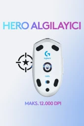 logitech  G G305 LIGHTSPEED 12.000 DPI Kablosuz Oyuncu Mouse - Beyaz thumbnail 1