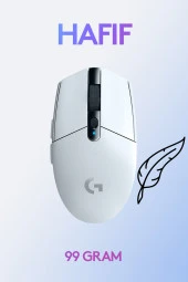 logitech  G G305 LIGHTSPEED 12.000 DPI Kablosuz Oyuncu Mouse - Beyaz thumbnail 2