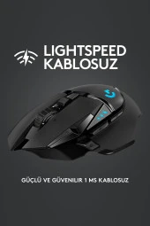 logitech  G G502 LIGHTSPEED 25.600 DPI Yüksek Performanslı Kablosuz Oyuncu Mouse - Siyah - 2