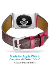 Naztech  Apple Watch Uyumlu 2 3 4 5 6 Se 42 44 Mm Deri Kayış Kordon - 1