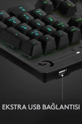 logitech G G512 LIGHTSYNC RGB GX Blue Clicky Aydınlatmalı Mekanik Kablolu Türkçe Q Oyuncu Klavyesi - Siyah - 4