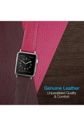 Naztech  Apple Watch Uyumlu 2 3 4 5 6 Se 42 44 Mm Deri Kayış Kordon - 2