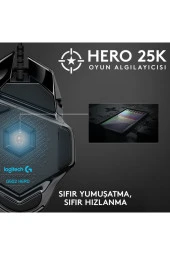 logitech G G502 HERO 25.600 DPI Yüksek Performanslı Oyuncu Mouse - Siyah - 3