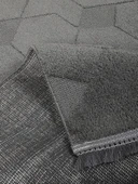 Lara Bukleli Desenli Yumuşacık Peluş Halı Salon Oturma Odası Mutfak Koridor Halısı 9400D Antrasit thumbnail 3