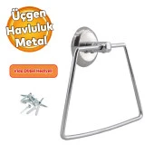 Bez Havluluk Aparatı Lavabo Banyo Mutfak Aparat Standı Bez Havlu Askısı Vidalı Krom Paslanmaz Metal thumbnail 1