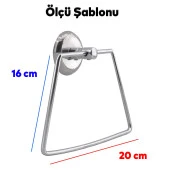 Bez Havluluk Aparatı Lavabo Banyo Mutfak Aparat Standı Bez Havlu Askısı Vidalı Krom Paslanmaz Metal thumbnail 2