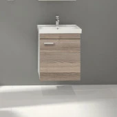 Denko Terra 50 cm MDF Alize Banyo Dolabı Alt Modül ve Lavabo thumbnail 1