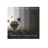 100 cm x 5 Metre Çok Açık Siyah Çizilmez Cam Filmi 0.5 Numara 50 Geçirgenlik Ön Cam Filmi thumbnail 4