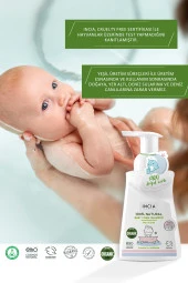 INCIA 100 Doğal Organik Sertifikalı Bebek Köpük Şampuanı Saç Vücut Lavanta Konak Önleyici Yenidoğan 200 ml - 7
