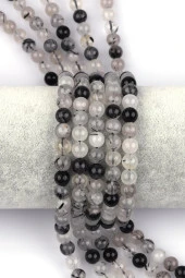 Rutil Kuvars Doğal Taş Dizi 6 mm Küre Kesim - 1